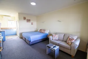 Access Studio Bed and Sofa King bed and two seater sofa in the spacious wheelchair accessible Access Studio